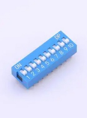 KH-BM2.54B-10P 蓝色拨码开关,10位,间距2.54mm 拨码开关 插件,P=