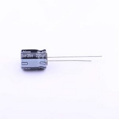 UHE1V221MPD6 直插铝电解电容 220uF ±20% 35V 插件,D10xL12.5mm