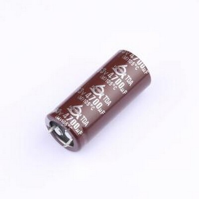 TDA63V4700M22*50 V 牛角型电解电容 4700uF ±20% 63V 插件,D22x