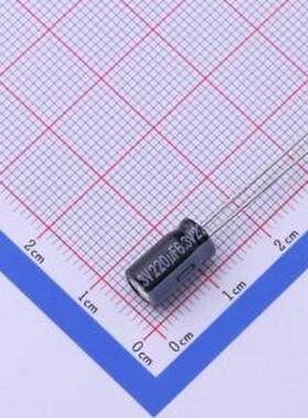 EEUFR0J221 直插铝电解电容 220uF ±20% 6.3V 插件,D6.3xL11.2mm