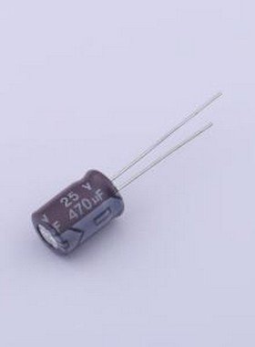 03EC0575 直插铝电解电容 470uF ±20% 25V 插件,D8xL12mm