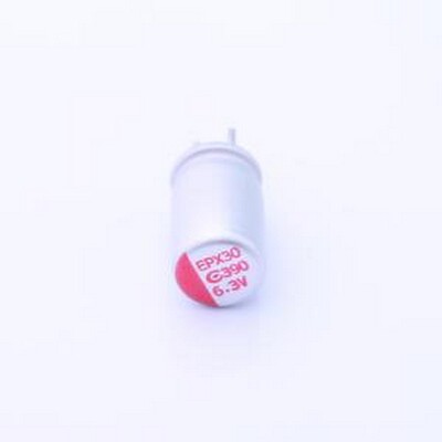 6R3AREP391M05X8E14P35 固态电容 390uF ±20% 6.3V 插件,D5xL8mm