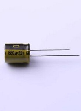 LKME1251E681MF 直插铝电解电容 680uF ±20% 25V 插件,D10xL12.5