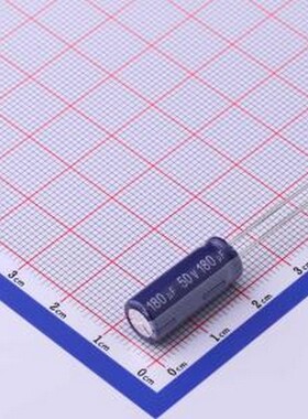 ERS1HM181F20OT 直插铝电解电容 180uF ±20% 50V 插件,D8xL20mm