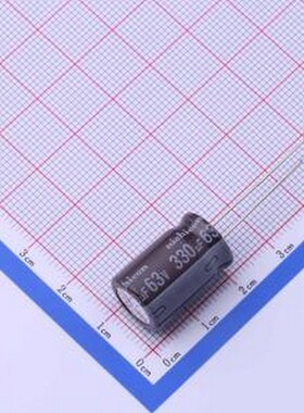UPW1J331MHD 直插铝电解电容 330uF ±20% 63V 插件,D12.5xL20mm