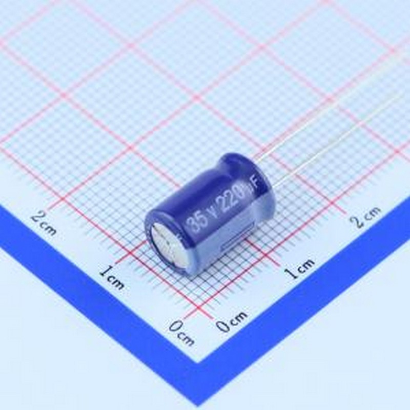 ERM1VM221F12OT 直插铝电解电容 220uF ±20% 35V 插件,D8xL12mm