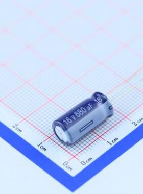 ERE1CM681F16OT 直插铝电解电容 680uF ±20% 16V 插件,D8xL16mm