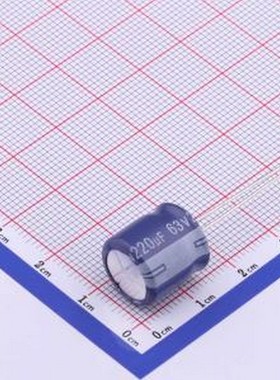 ERF1JM221W13OT 直插铝电解电容 紫色 220uF ±20% 插件,D12.5xL1