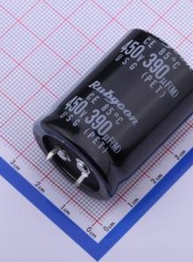 450USG390MCDASN30X40 牛角型电解电容 390uF ±20% 450V 插件,D3