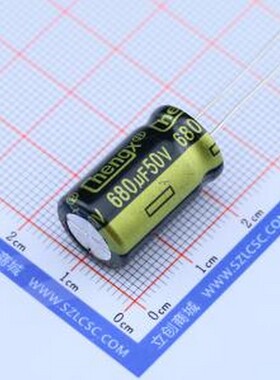 GR687M050J20RR0VH4FP0 直插铝电解电容 680uF ±20% 50V 插件,D1