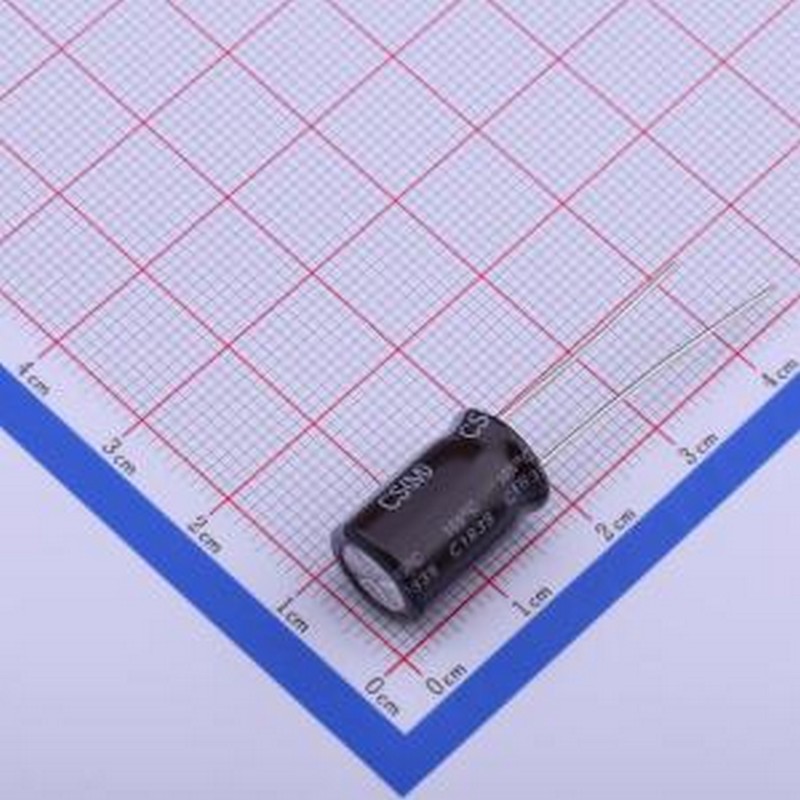 UCS2D100MPD 直插铝电解电容 10uF ±20% 200V 插件,D10xL16mm