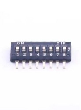 DHNF-08-V-T/R 8位 包含引脚总宽度8.1mm 贴片 SMD,P=1.27mm 拨码