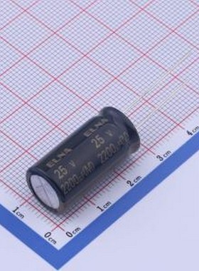 RA3-25V222MI6# 直插铝电解电容 2200uF ±20% 25V 插件,D12.5xL2