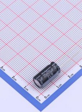 25ZLH470MEFC8X16 直插铝电解电容 470uF ±20% 25V 插件,D8xL16m