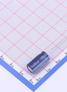 ERJ1KM680F16OT 直插铝电解电容 68uF ±20% 100V 插件,D8xL16mm