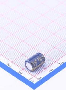 EEUFC1E221 直插铝电解电容 220uF ±20% 25V 插件,D8xL11.5mm