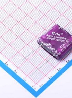 CZP-9R0L105R-TW 9.0V1.0F 超级电容器 1F10%~+30% 9V 插件,P=1