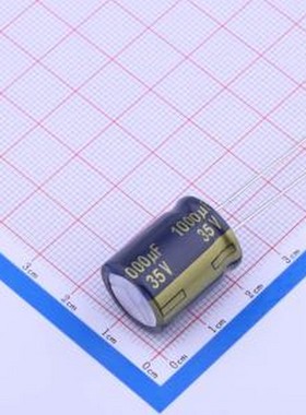 EEUFC1V102S 直插铝电解电容 1000uF ±20% 35V 插件,D16xL20mm