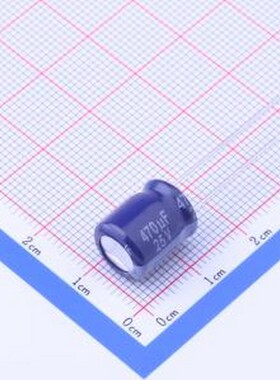 ECA1EM471 直插铝电解电容 470uF ±20% 25V 插件,D10xL12.5mm