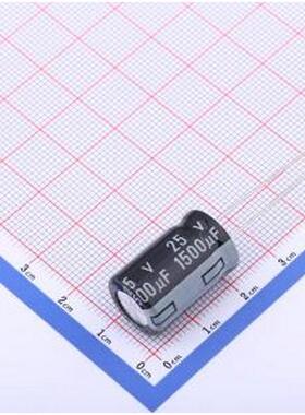 CG152MEC20B 直插铝电解电容 1500uF ±20% 25V 插件,D13xL20mm
