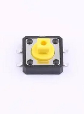 TS-1273SY 12*12*7.3mm 立贴轻触开关 黄色方头 弹力250gf 编带 S