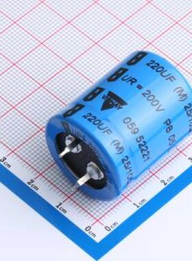 MAL205952221E3 牛角型电解电容 220uF ±20% 200V 插件,D25xL32m