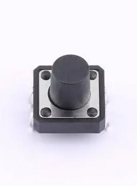TS-1210HK 12*12*10mm 插脚轻触开关 黑色 4脚 弹力250gf 插件-4P