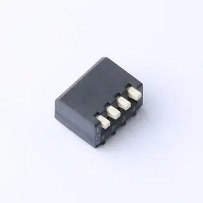 2.54-4P TPCB 间距2.54mm 琴键式4位贴片 SMD,P=2.54mm 拨码开关