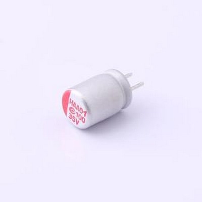 350ARHA101M06X8 固态电容 100uF ±20% 35V 插件,D6.3xL8mm