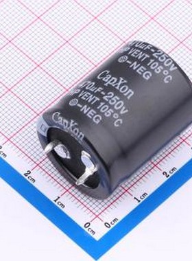 HP471M250N300AP4 牛角型电解电容 470uF 250V 插件,D25xL30mm