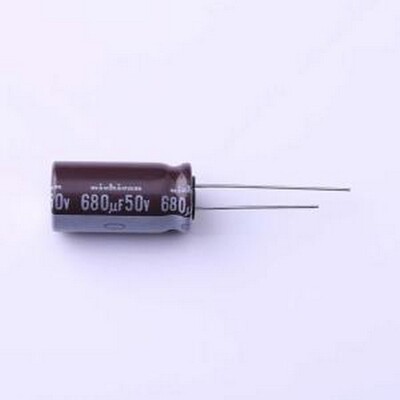 UPW1H681MHD 直插铝电解电容 680uF ±20% 插件,D12.5xL25mm