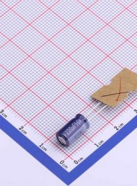 ECA1CM221I 直插铝电解电容 220uF ±20% 16V 插件,D6.3xL11.2mm