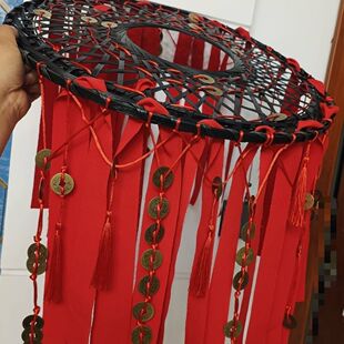 道诡异仙李火旺cos铜钱斗笠便宜古风影视拍摄竹编古装斗笠火子哥