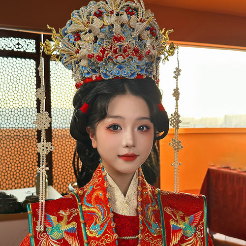 龙凤瑶明制汉婚新娘头饰五翟冠