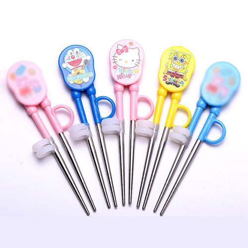 儿童筷子304不锈钢学习训练筷宝宝辅助筷小孩练习筷2-3-4-5岁套装