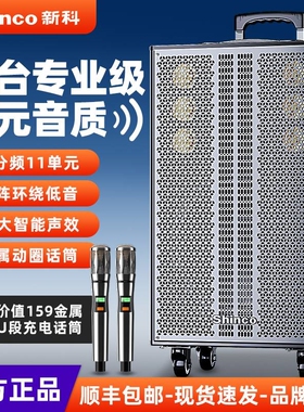新科专业户外广场舞音响移动便携率式拉杆蓝牙音箱k歌低音炮大功