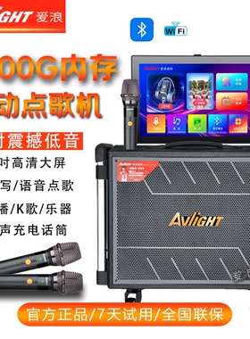 AvligHT爱浪家庭ktv音响套装移动箱卡拉ok一体机户外K歌广场舞音