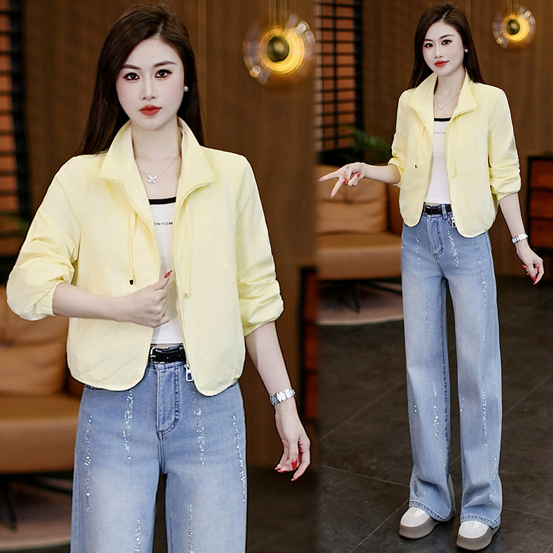 时尚休闲短外套女春秋小个子百搭显瘦洋气韩版夹克开衫上衣