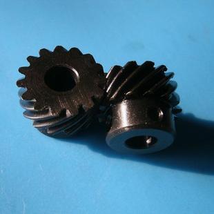 螺旋齿轮45度M1模15齿代替伞齿轮蜗杆蜗轮1M15T交错轴改变方向