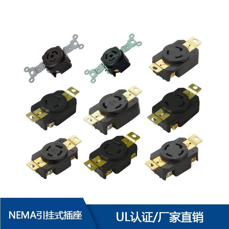 30A 250V直插式电源插头 三脚装配型国标电源插头WJ-2330(配2)