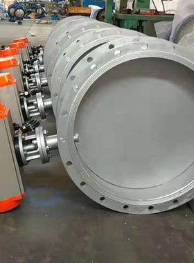 D641W-1P法兰气动通风蝶阀通风阀门DN800不锈钢气动通风碟阀DN900