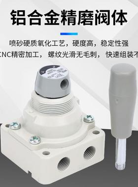 厂家推荐气动手转阀三口二位VH200-02 VH200-08D/L手板手动换向阀