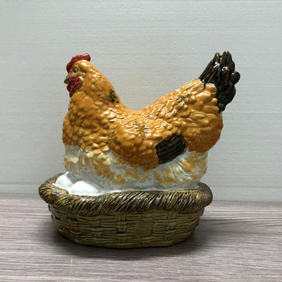 陶瓷母鸡小鸡装饰客厅礼品摆件