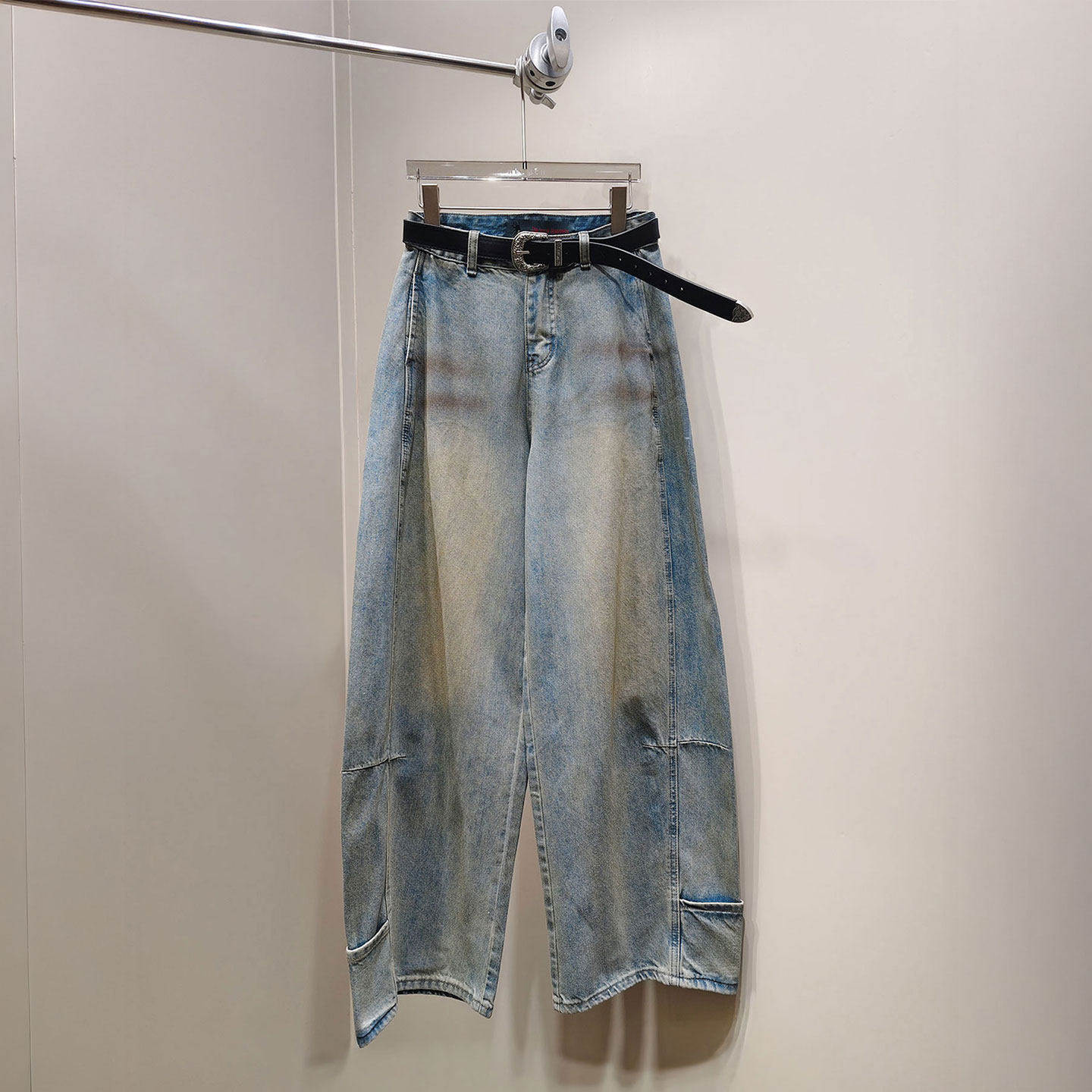 BBLY欧洲站小众HELMCH南油高端早春弯刀裤复古水洗做旧百搭阔腿裤,女装/女士精品,牛仔裤,淘宝优惠券,粉丝福利购,淘宝优惠卷