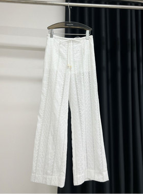 BBLY欧洲站小众南油高端法式浪漫白色吊带背心抽绳高腰显瘦阔腿裤