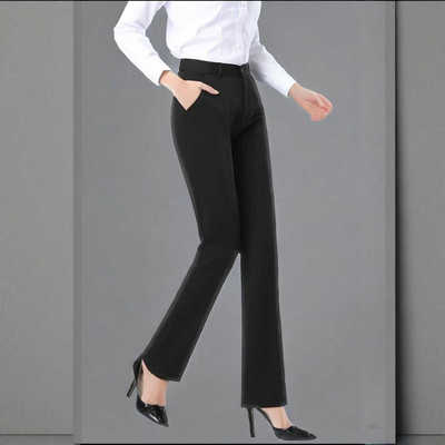西裤女职业酒店工作西装制服裤子黑工裤直筒银行上班春夏薄正装