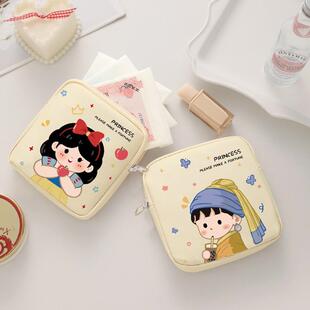 卡通卫生巾收纳包可爱少女化妆包姨妈巾收纳袋 ins卡通月事包防水
