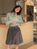 MOTOO自制冰绿色衬衫 现货 防晒设计小众长袖 衬衣