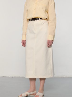 MOTOO自制新款半身裙女高腰显瘦百搭A字裙牛仔直筒长裙