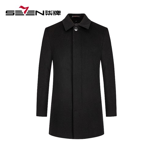 羊绒毛呢外套柒牌冬季